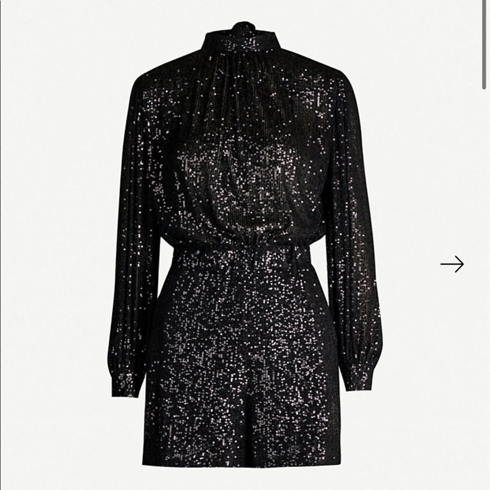 NWT Maje Inouba black sequins romper